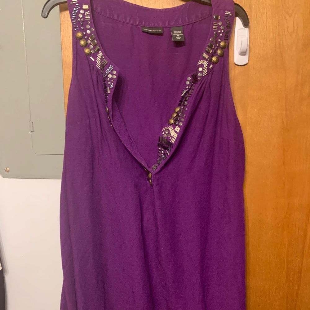 New York & Co. dress, purple with beading, size XL